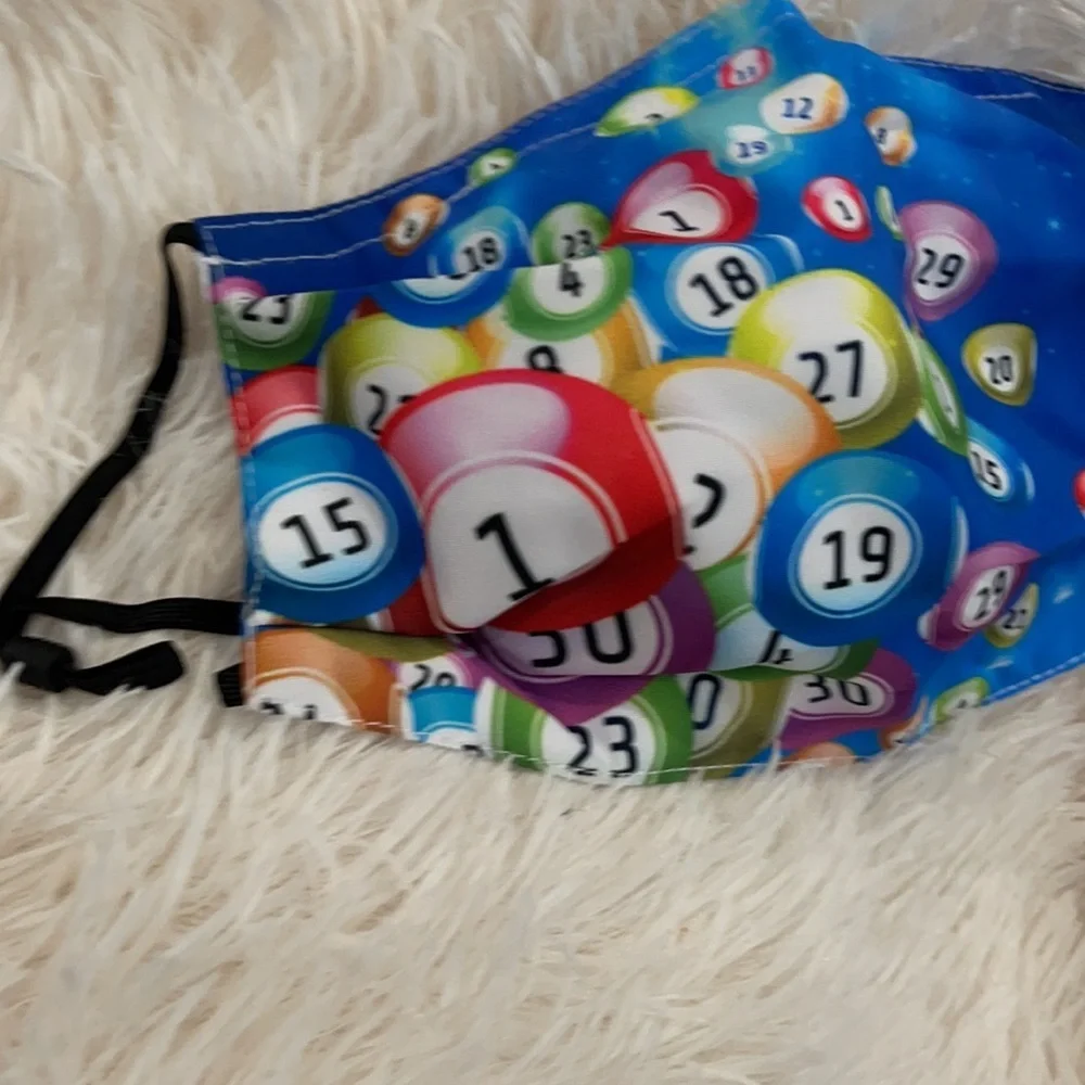 6/$20 New lottery ball face mask